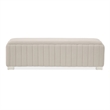 Amaryllis Velvet Accent Bench - Taupe
