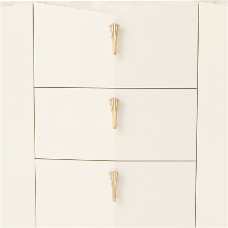 Fantosini Sideboard with Wall Mirror - Creamy Pearl