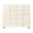 Fantosini 10-Drawer Mule Chest - Creamy Pearl