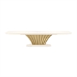 Fantosini Pedestal Dining Table - Creamy Pearl