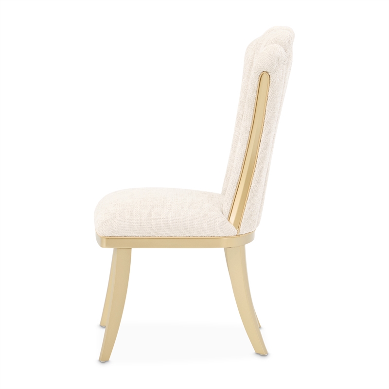 Fantosini Dining Side Chair - Set of 2 - Natural/Gold