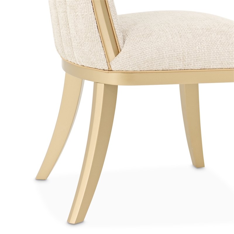 Fantosini Dining Side Chair - Set of 2 - Natural/Gold