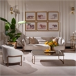 Lisbon Boucle Sofa - Oyster/Matte Bronze