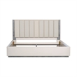 Pavira Eastern King Bed with LED Lights - Stone