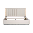 Pavira Eastern King Bed with LED Lights - Stone