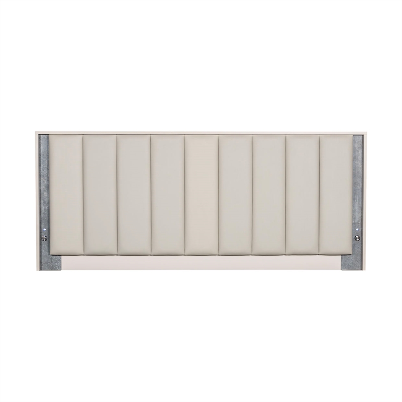 Pavira Eastern King Bed with LED Lights - Stone