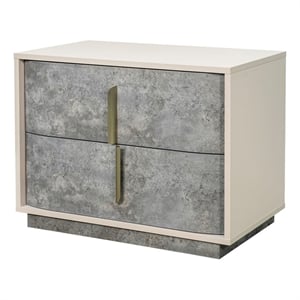 Pavira 2-Drawer Nightstand - Stone