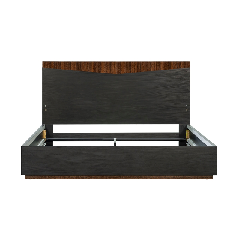 Kayner Eastern King Bed with LED Lights - Charcoal