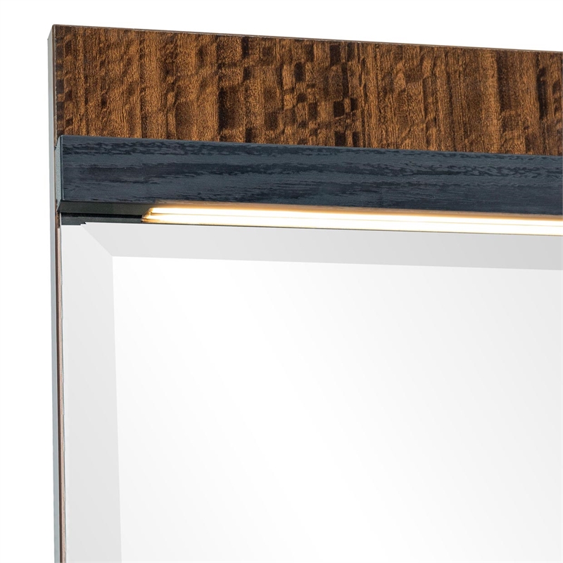 Kayner Dresser with Mirror - Charcoal