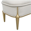Scotts Square Chenille Accent Bench - Cornsilk/Gold