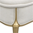 Scotts Square Chenille Accent Bench - Cornsilk/Gold