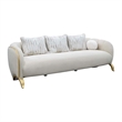 Scotts Square Chenille Sofa - Cornsilk/Gold