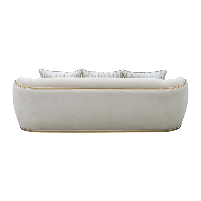 Scotts Square Chenille Sofa - Cornsilk/Gold
