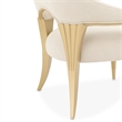 Scotts Square Chenille Accent Chair - Cornsilk/Gold