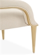 Scotts Square Chenille Accent Chair - Cornsilk/Gold