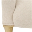 Scotts Square Chenille Accent Chair - Cornsilk/Gold