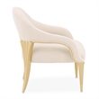 Scotts Square Chenille Accent Chair - Cornsilk/Gold