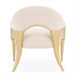 Scotts Square Chenille Accent Chair - Cornsilk/Gold