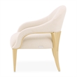 Scotts Square Chenille Accent Chair - Cornsilk/Gold
