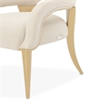 Scotts Square Chenille Accent Chair - Cornsilk/Gold