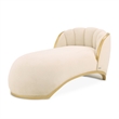 Scotts Square Chenille Chaise Lounge - Cornsilk/Gold
