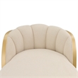 Scotts Square Chenille Chaise Lounge - Cornsilk/Gold