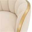 Scotts Square Chenille Chaise Lounge - Cornsilk/Gold