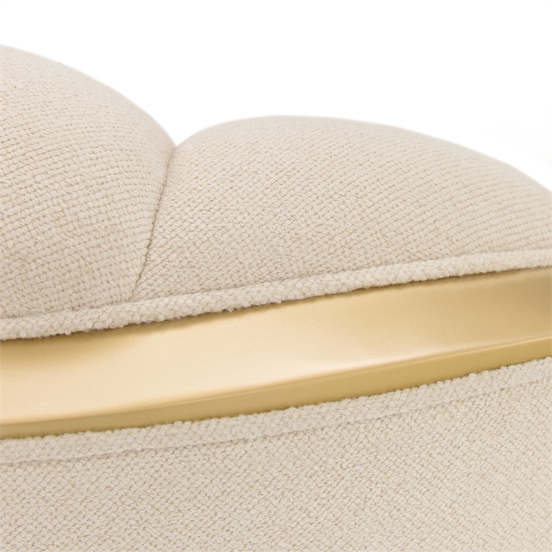 Scotts Square Chenille Chaise Lounge - Cornsilk/Gold