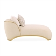 Scotts Square Chenille Chaise Lounge - Cornsilk/Gold