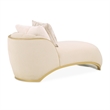 Scotts Square Chenille Chaise Lounge - Cornsilk/Gold