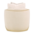 Scotts Square Chenille Chaise Lounge - Cornsilk/Gold