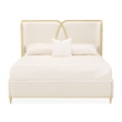 Scotts Square Queen Bed - Cornsilk/Light Champagne
