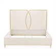 Scotts Square Queen Bed - Cornsilk/Light Champagne