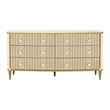 Scotts Square 6-Drawer Mirrored Dresser - Light Champagne