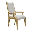 Scotts Square Chenille Dining Arm Chair - Cornsilk/Gold