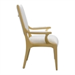 Scotts Square Chenille Dining Arm Chair - Cornsilk/Gold