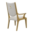 Scotts Square Chenille Dining Arm Chair - Cornsilk/Gold