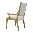 Scotts Square Chenille Dining Arm Chair - Cornsilk/Gold