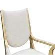 Scotts Square Chenille Dining Arm Chair - Cornsilk/Gold
