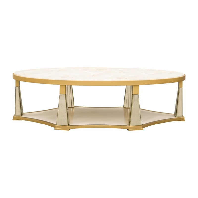 Scotts Square Oval Cocktail Table - Light Champagne