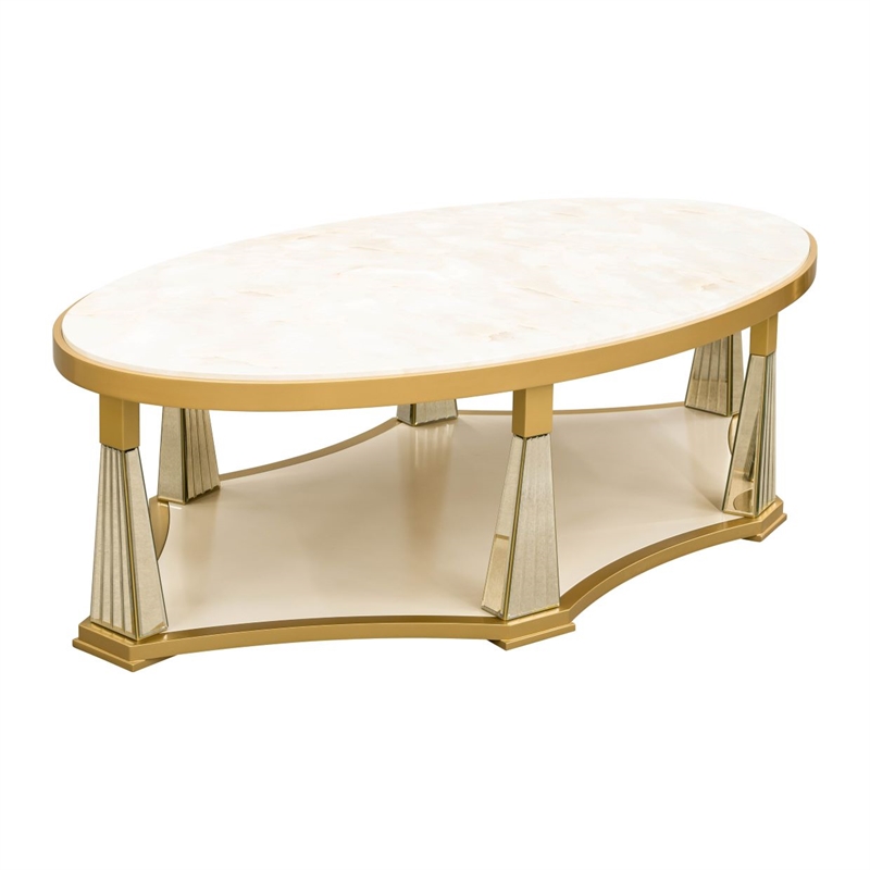 Scotts Square Oval Cocktail Table - Light Champagne