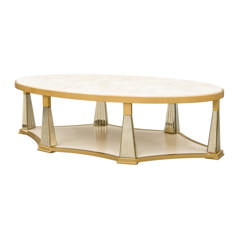 Scotts Square Oval Cocktail Table - Light Champagne