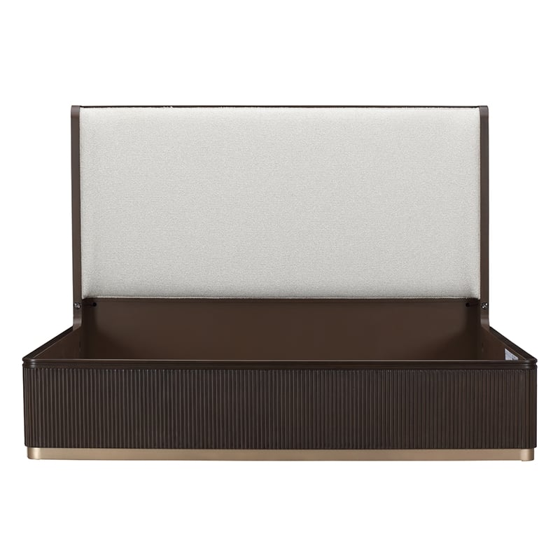 West Kensington Cal. King Bed - Buff/Medium Espresso