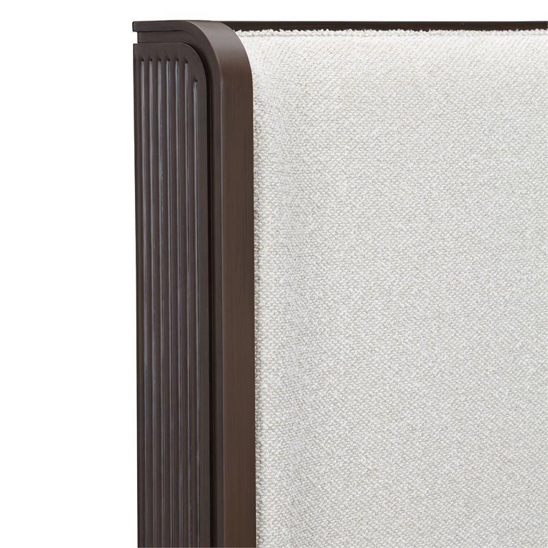 West Kensington Cal. King Bed - Buff/Medium Espresso