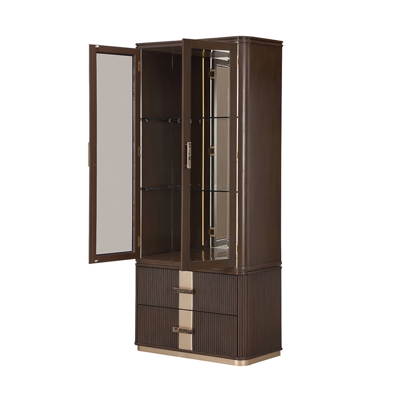 West Kensington Display Cabinet - Medium Espresso