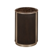 West Kensington Reeded Round Chairside Table - Medium Espresso