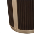 West Kensington Reeded Round Chairside Table - Medium Espresso