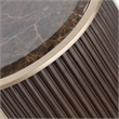 West Kensington Reeded Round Chairside Table - Medium Espresso