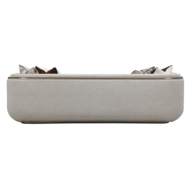 West Kensington Boucle Sofa - Buff/Medium Espresso