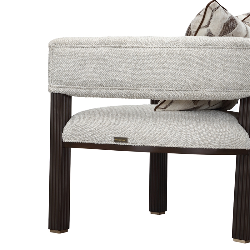 West Kensington Accent Chair - Buff/Medium Espresso